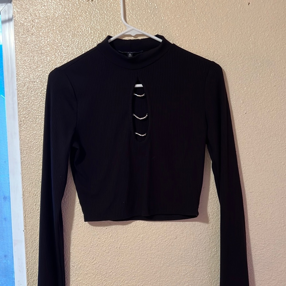 Black Long sleeve w/ jewel detail